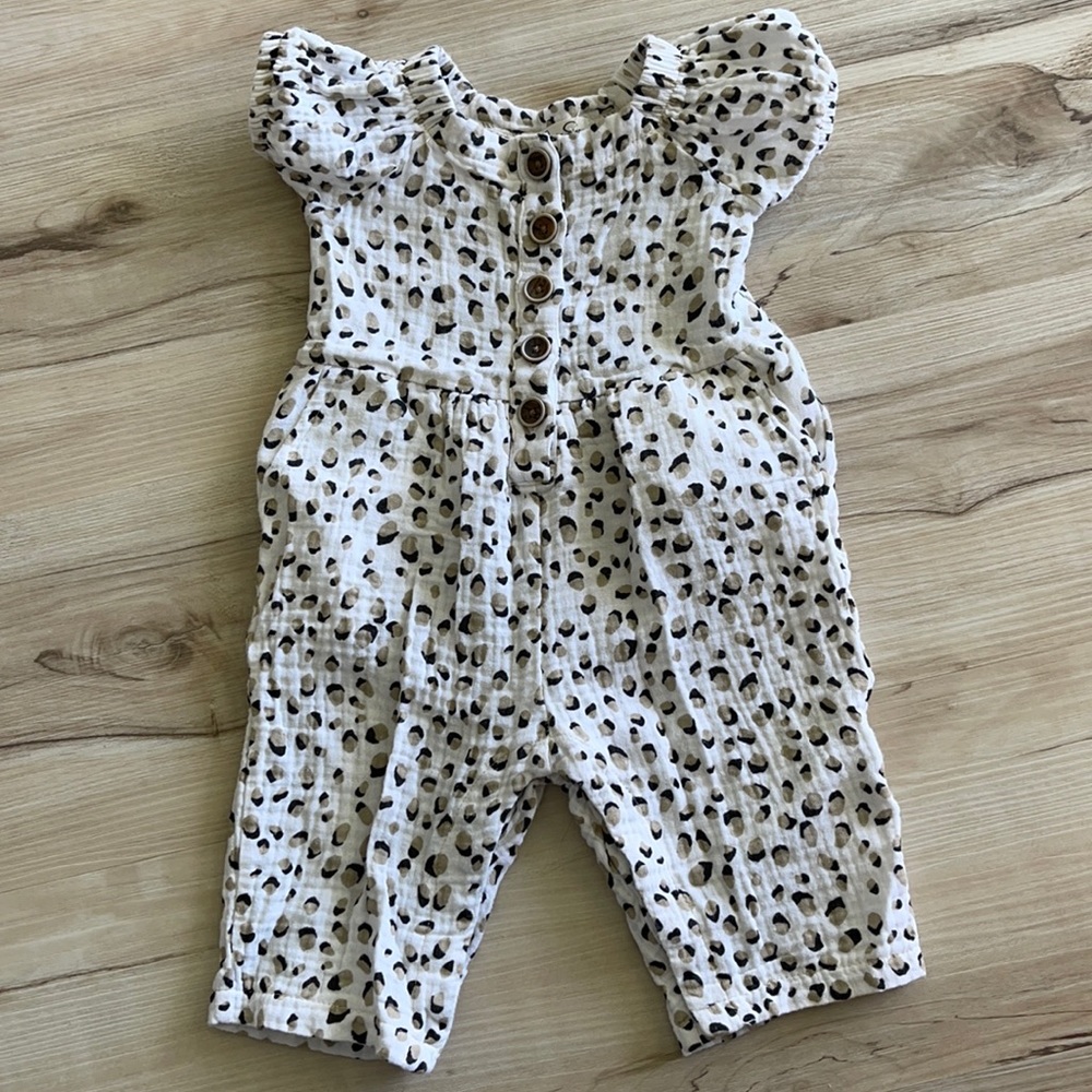 Animal print romper